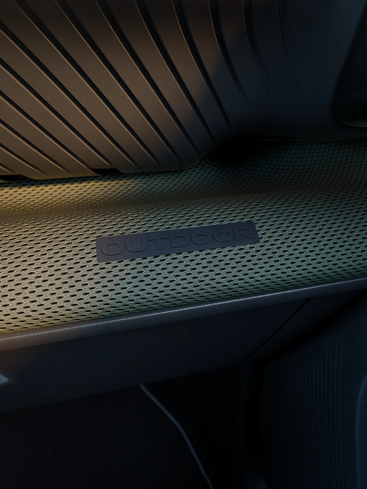 Gros plan sur la finition du tableau de bord de Citroën C3 Aircross, présentant le design OUTBOUND, Advanced Comfort et un détail intérieur du SUV familial